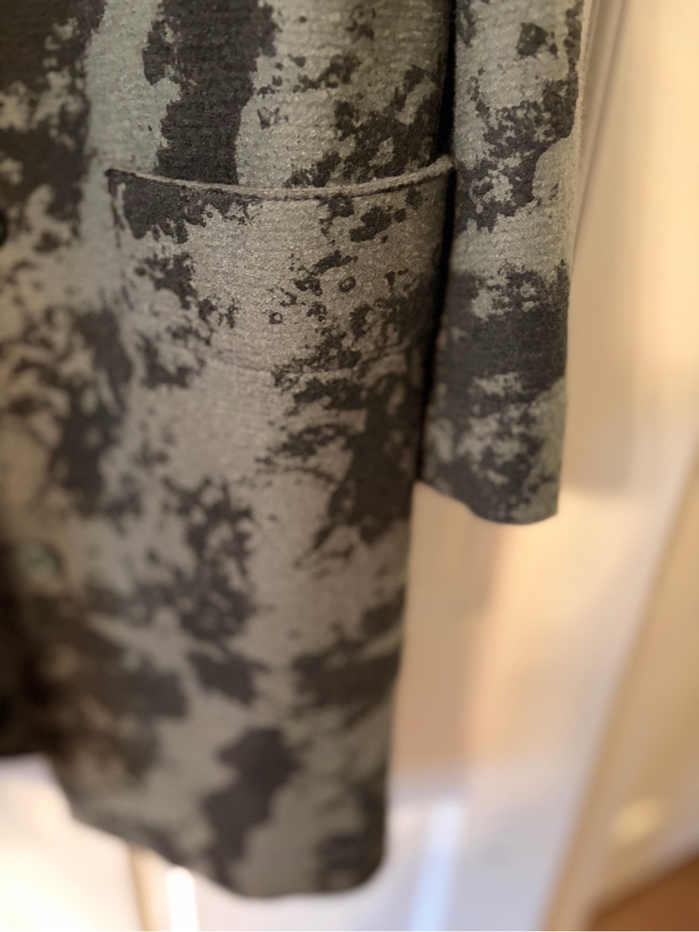 Hunter Green Abstract Pattern  Coat - Picture 7 of 9